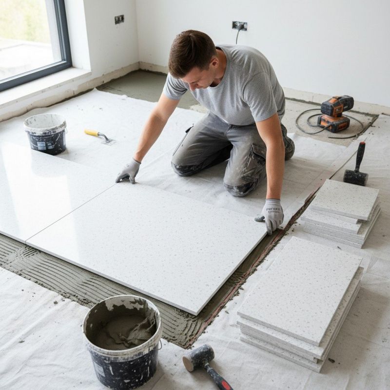 Granite Tile Installation detail